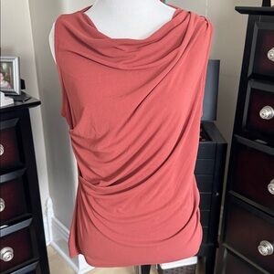 Express Women's Drape Neck Top - Terracotta